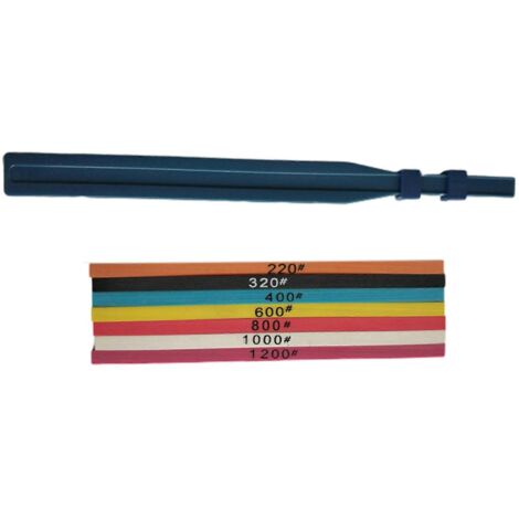 Lot de 7 pierres à aiguiser en fibre de 100 x 4 x 1 mm, super céramique, pour moules. (1/5)