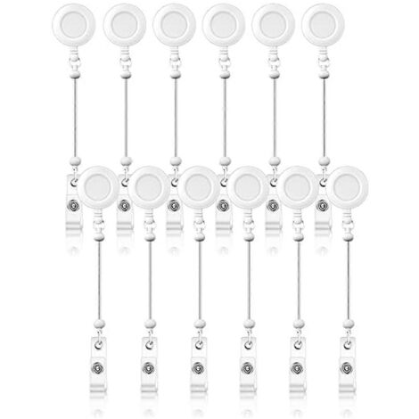 Kit de 12 pièces pour porte-badges à perles à faire soi-même, barre vierge blanche. (1/5)