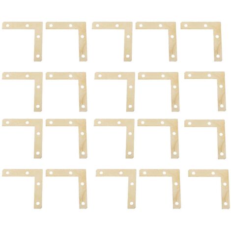 20 pièces de support de fixation d'angle droit plat de 51 mm à 90° (1/5)