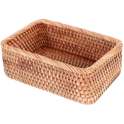 Panier rectangulaire en rotin tressé à la main - Outils de cuisine et de maison - S-- (1/5)
