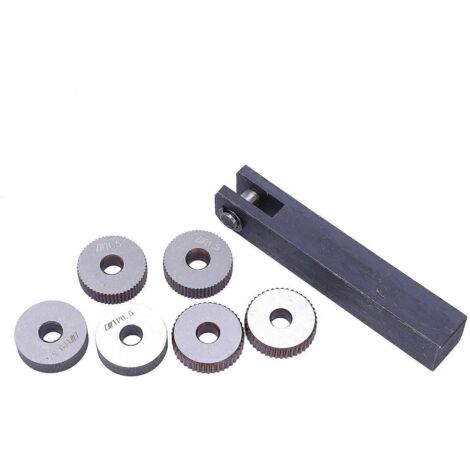 Outil de moletage linéaire droit à roue unique 7x, pas de 0,5 mm, 1,5 mm et 2 mm (1/5)