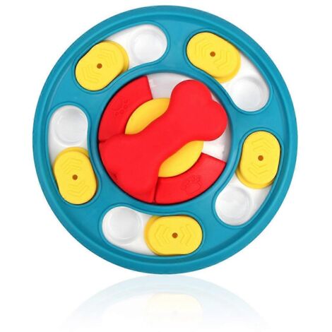 Distributeur de nourriture anti-étouffement, assiette à lécher pour chien bleue (1/5)