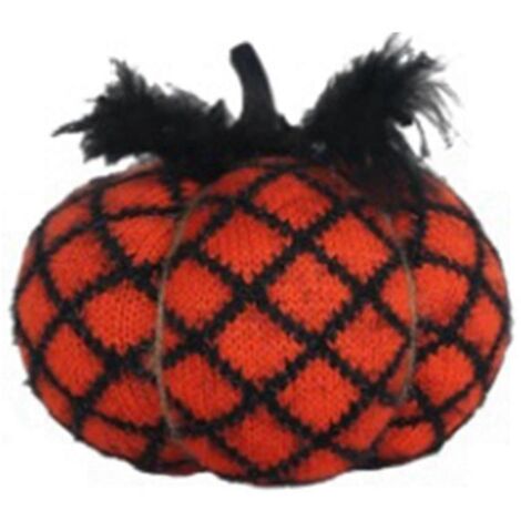 Coussin décoratif citrouille d'Halloween, coussin 3D citrouille orange (1/5)