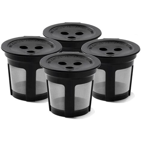 Paquet de 4 dosettes de café réutilisables K-Cup pour double infusion -- (1/5)