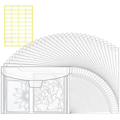 30 sachets de rangement transparents en plastique pour tampons et matrices, refermables A-- (1/5)