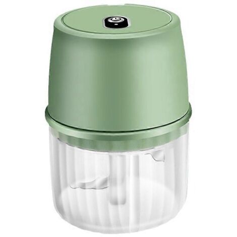 Hachoir à ail électrique USB 250 ml, hachoir sans fil, vert-- (1/5)