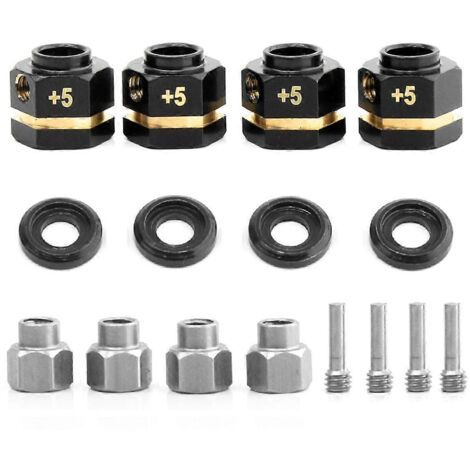 Entretoises en laiton pour moyeux hexagonaux de roues RC TRX4 TRX6 (+5 mm) (1/5)