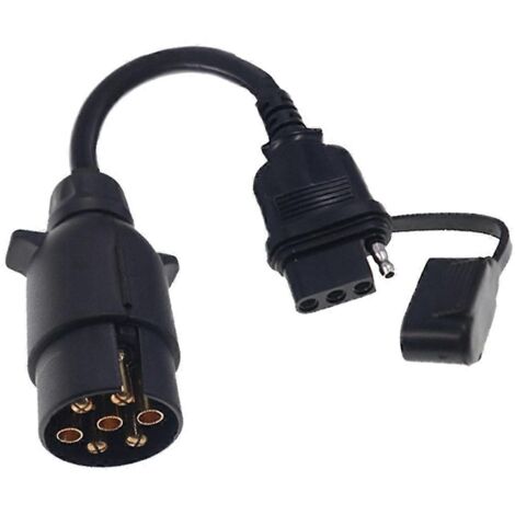 Adaptateur rond 7 broches pour feux de remorque UE vers US (1/5)