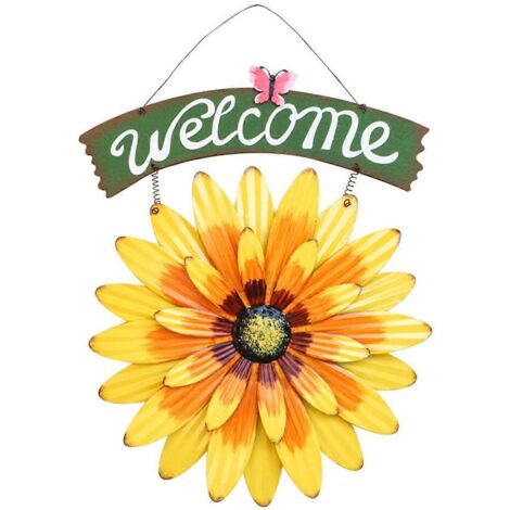Comprend une pancarte suspendue, une décoration florale Gerbera pour l'extérieur. (1/5)