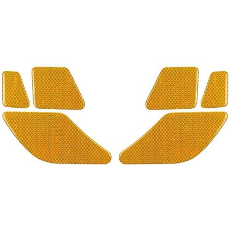Autocollant réfléchissant de sécurité pour portière de voiture jaune -- (1/5)