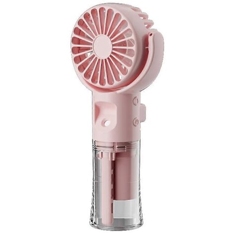 Ventilateur brumisateur portable F4, humidificateur, à suspendre autour du cou, rose (1/5)