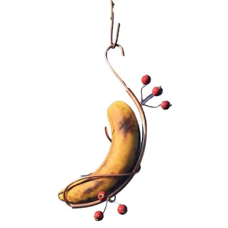Lot de 2 mangeoires suspendues pour papillons en forme de banane, à suspendre en extérieur. (1/5)