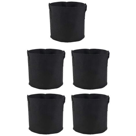 Pots en tissu, lot de 5 sacs de culture de 3 gallons -- (1/5)