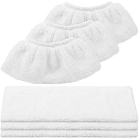 Ensemble de chiffons en microfibre compatibles (3 pour brosse de sol + 3 pour brosse manuelle) (1/5)