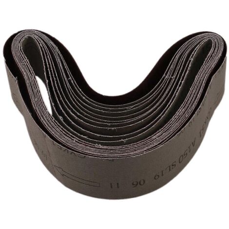 Lot de 10 bandes abrasives pour le meulage et le polissage, grain mixte 50 x 686 mm (1/5)
