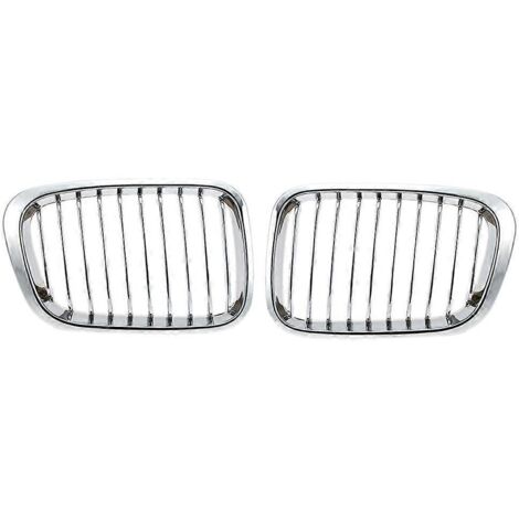 2 calandres de capot avant chromées pour BMW E46 320i, 323i, 325i et 328i (1998-2001) (1/5)
