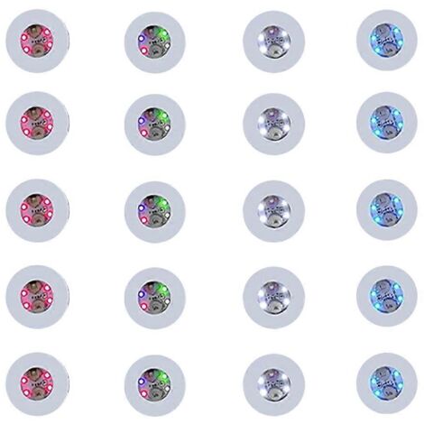 Lot de 25 dessous de verre ronds lumineux clignotants à LED pour tasses et sous-verres (1/5)