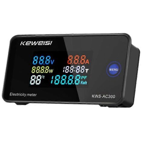 KEWEISI,KWS-AC300 Voltmètre AC 50-300V 45-65Hz 0-10A Détecteur A-- (1/5)