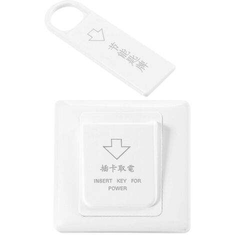 Interrupteur à carte magnétique d'hôtel, interrupteur d'économie d'énergie, insérer la clé pour l'alimentation-- (1/5)
