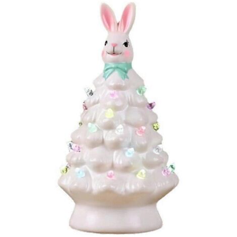Décorations d'arbre de Pâques en forme de lapin, arbre de Pâques lumineux en forme de lapin B-- (1/5)