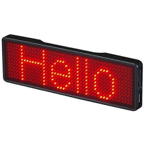 Badge nominatif LED Bluetooth rechargeable, panneau lumineux LED, type 2-- (1/5)