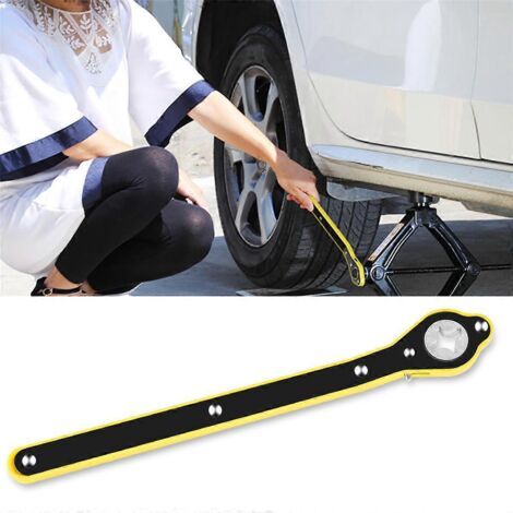 Clé à cliquet pour pneus automobiles, clé de démontage de cric pour pneus, cric --- (1/5)