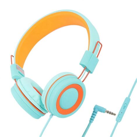 Casque audio pour enfants, orange et vert (1/5)