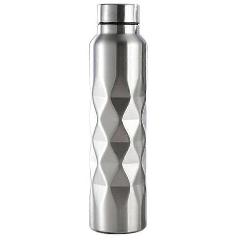 Bouteille d'eau de sport en acier inoxydable à simple paroi de 1000 ml -- (1/5)