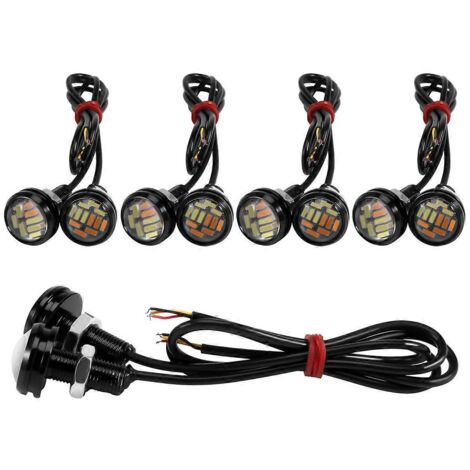 Lot de 10 LED SMD 4014 de 23 mm à double couleur (clignotants et feux de jour) - 12 V (1/5)