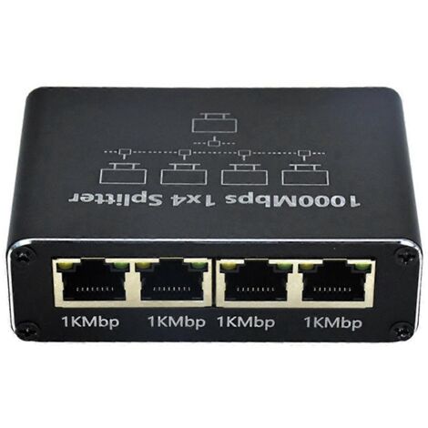 Répartiteur Ethernet RJ45 1 vers 4 ports, compatible avec les ordinateurs portables et PC. (1/5)
