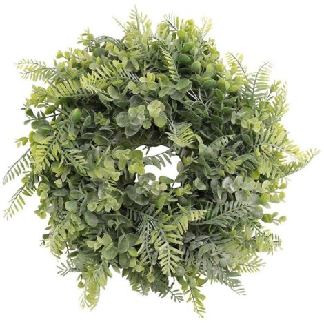 Couronne artificielle, couronne de porte, couronne de lavande ronde de 43 cm (17 pouces) (1/5)