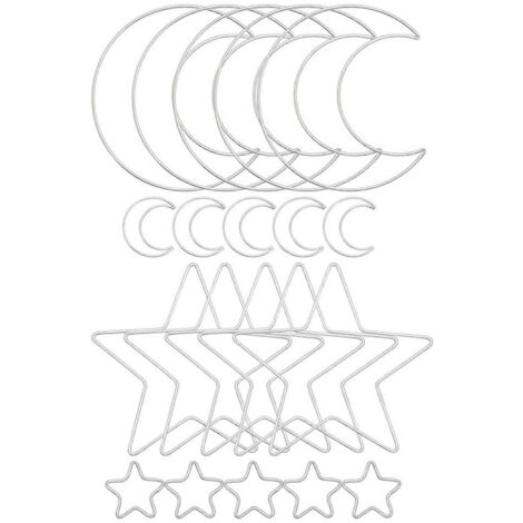 Attrape-lune, anneaux métalliques en macramé pour loisirs créatifs - (1/5)