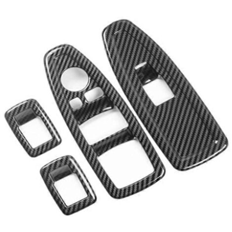 Pour bouton de levage de vitre de fenêtre séries 1, 3 et 4, panneau en fibre de carbone ABS-- (1/5)