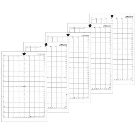 Lot de 5 tapis de découpe adhésifs en PVC 12 x 8 pouces à adhérence standard. (1/5)