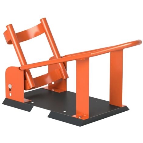Support moto pour roue avant 15-21", 381-533,4 mm, béquille réglable orange, capacité 816,5 kg (1/5)