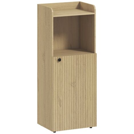Armoire de Salle de Bain pour Niche avec Meuble, Étagère Ouverte, Étagère Réglable, Meuble de Salle de Bain, 40 x 31 x 104 cm, Chêne Jaune (1/5)
