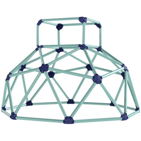 Dôme d'escalade Ø182,5cm résistant aux UV, imperméable, pour enfants jusqu'à 90 kg, 3-8 ans, plastique bleu (1/5)