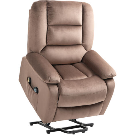 Fauteuil Téléviseur HOMCOM avec Aide au Lever, Relaxeur Électrique, Fonctions Massage, Inclinaison et Chauffage, Polyester, 90x93x110cm Aosom (1/5)