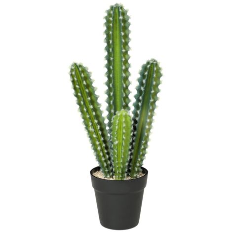 Plante artificielle cactus 53 cm plante en pot pour maison, bureau (1/5)