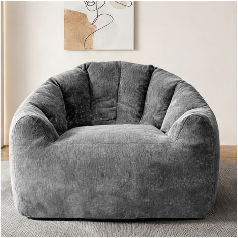Pouf ergonomique rond avec contour intégral pour relaxation polyvalente à la maison. (1/5)
