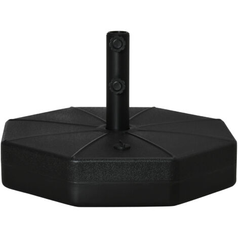 Support de parasol pour mâts 38 mm/48 mm, pied stable Ø60 x 36H cm, remplissable d'eau ou de sable. (1/5)