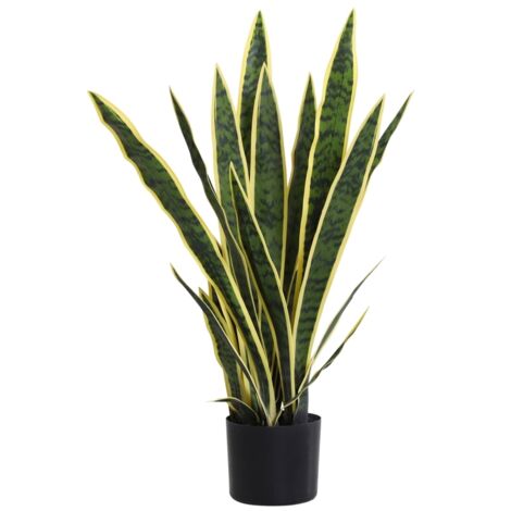 Serpent végétal artificiel haut 77 cm plante factice en pot pour salon cadeau (1/5)