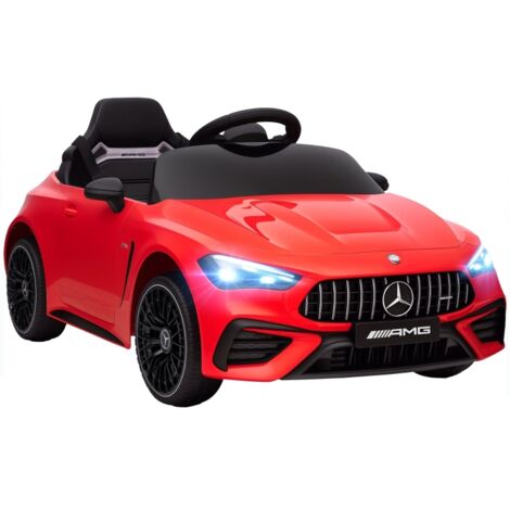 Voiture électrique enfant Mercedes, moteurs 12V, télécommande, lumières LED, musique, pour enfants 3-6 ans, rouge (1/5)