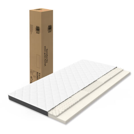 Matelas confortable H3, fermeté moyenne, certifié Oeko-Tex, hauteur 7cm, taille 140x200cm, fabriqué en Chine, mousse à sept zones avec relief, soutien efficace des lombaires (1/5)