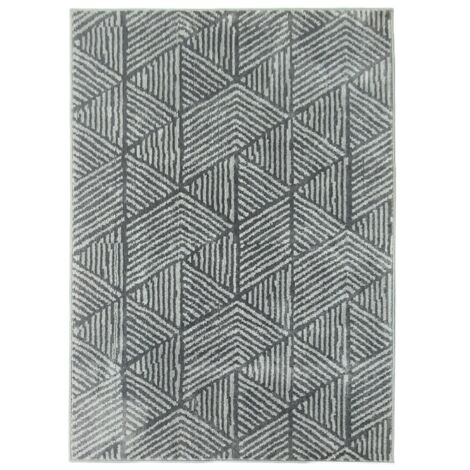 Teppich Wohnzimmerteppich im Modern Stil, waschbar Flächenteppich 150 x 80 cm Dunkelgrau (1/5)