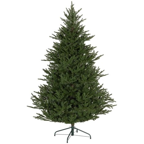 Sapin de Noël 183 cm, aspect réaliste, montage rapide, pied inclus, plastique ignifugé (1/5)