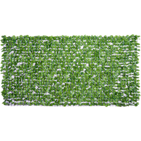 Haie artificielle brise-vue terrasse décoration murale vert clair 300 x 150 cm (1/5)