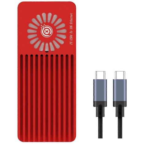 Carte réseau Thunderbolt 10G PX USB4 vers Ethernet 10G - Rouge (1/5)