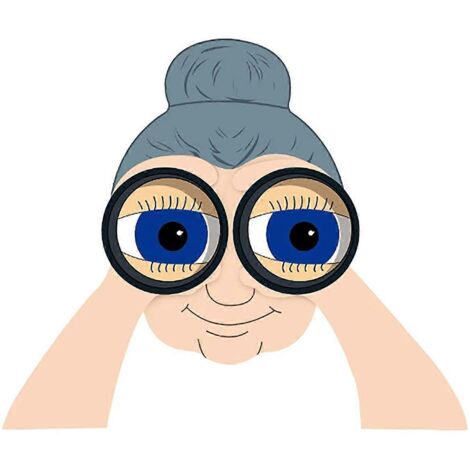 Un vieil homme et une vieille dame curieux Clôture de jardin Dame de la clôture de jardin-- (1/5)