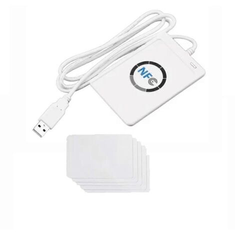 Duplicateur de lecteur de cartes à puce RFID ACR122U + Copieur de cartes 5XCUID (1/5)